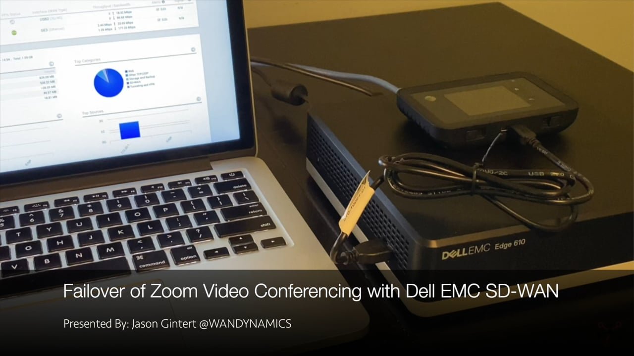 Failover of Zoom Video Conferencing with Dell EMC SD-WAN